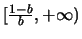 $[{{1-b}\over{b}}, +\infty)$