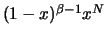 $(1-x)^{\beta-1}x^N$