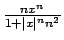 ${{n x^n}\over{1+\vert x\vert^n n^2}}$