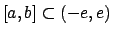 $[a,b] \subset (-e, e)$