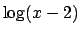$\log (x-2)$