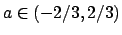 $a \in (-2/3, 2/3)$