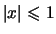 $\vert x\vert \leqslant 1$