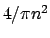 $4/\pi n^2$