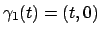 $\gamma _1(t)=(t,0)$