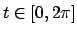 $t\in [0,2\pi]$
