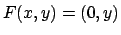 $F(x,y)=(0,y)$