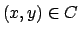 $(x,y)\in C$
