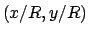 $(x/R,y/R)$