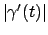 $\vert\gamma'(t)\vert$