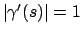 $\vert\gamma ^\prime (s)\vert=1$