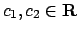 $c_1,c_2 \in {\bf R}$