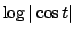 $\log \vert \cos t\vert$