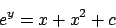 \begin{displaymath}
e^y = x + x^2 + c
\end{displaymath}