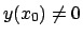 $y(x_0) \not = 0$
