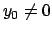 $y_0 \not = 0$