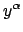 $y^{\alpha}$