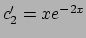 $c_2' = x e^{-2x}$