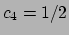 $c_4 = 1/2$