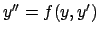 $y'' = f(y,y')$