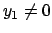$y_1 \not= 0$