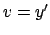 $v=y^\prime$