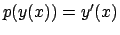$p(y(x)) = y'(x)$