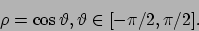 \begin{displaymath}
\rho=\cos\vartheta , \vartheta \in [-\pi/2,\pi/2].
\end{displaymath}