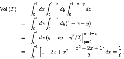 \begin{displaymath}
\renewcommand {\arraystretch}{2}
\begin{array}{lll}
\textrm{...
...2}} \Big] dx } =
{\displaystyle {{1}\over{6}}}   .
\end{array}\end{displaymath}