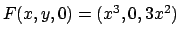 $F(x,y,0)=(x^3,0,3x^2)$