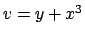 $v=y+x^3$