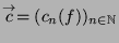 $\stackrel{\rightarrow}{c} = (c_n(f))_{n \in \mathbb{N}}$