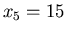 $x_{5}=15$